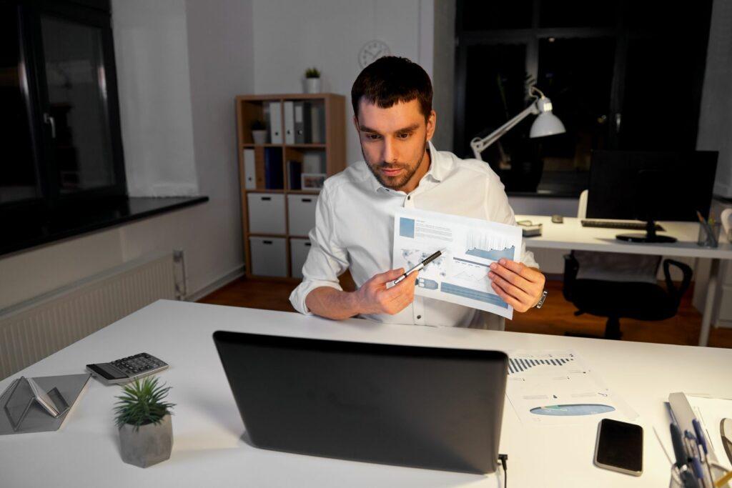Technology is Changing Your Industry-sm Business man using laptop for video call while working remotely